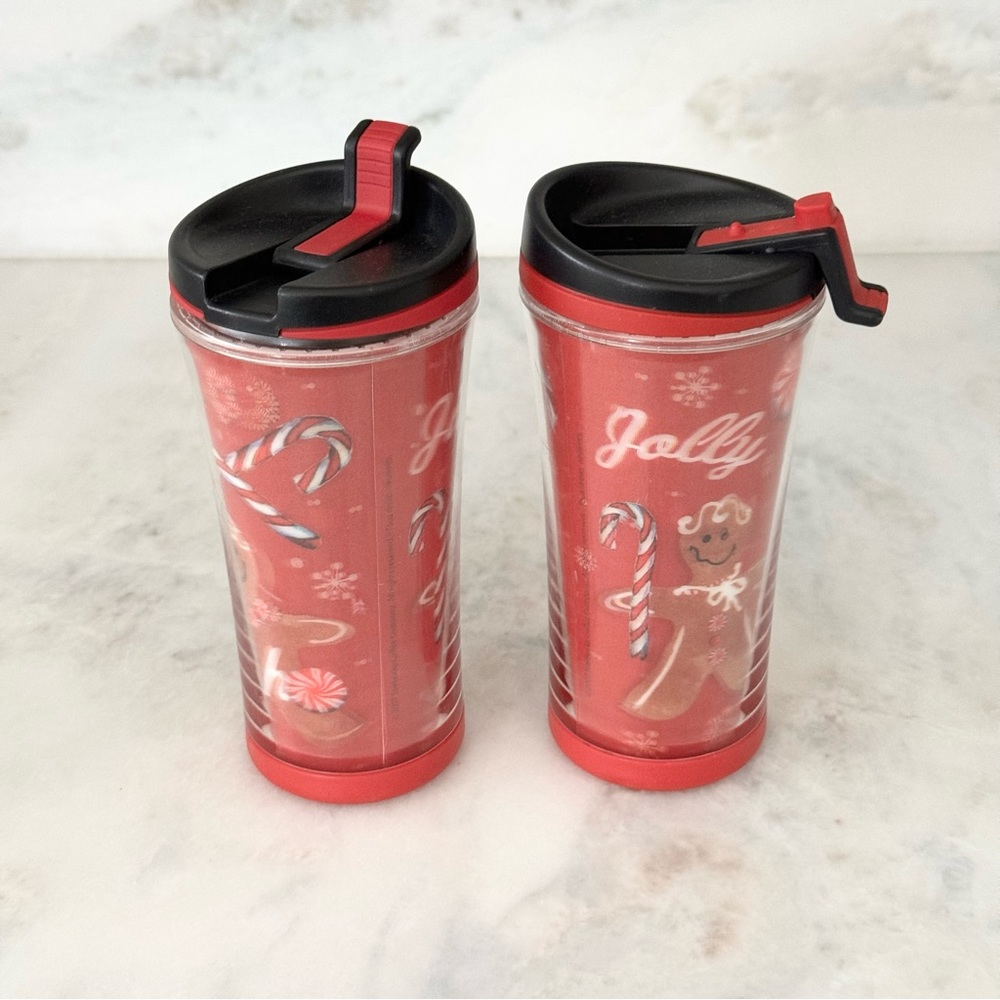 Starbucks Holiday set of 2 8oz travel cups